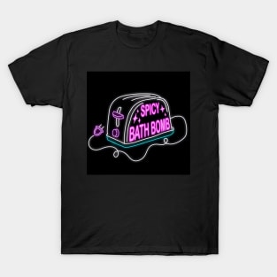 Retro inscription "Spicy bath bomb" T-Shirt